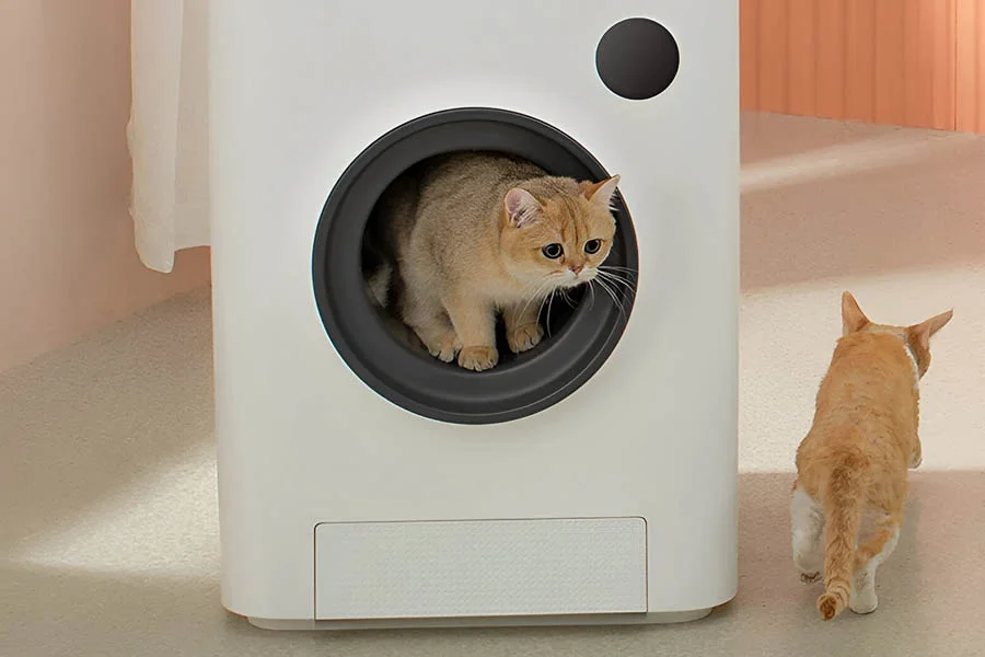 rotating cat litter box